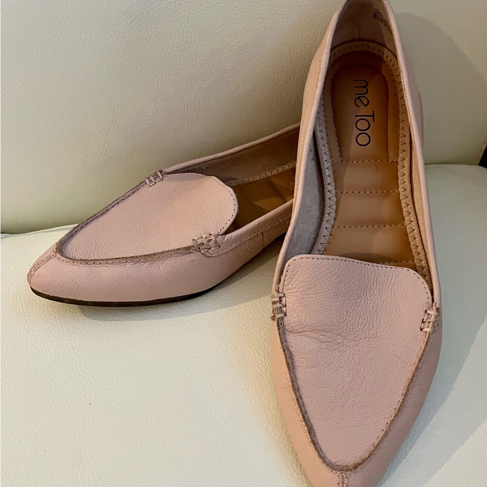 Me Too Light Pink Leather Flats Size 7